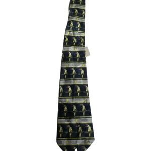 Vintage Dino Romaro Mens Tucan Bird Navy Yellow Neck Tie